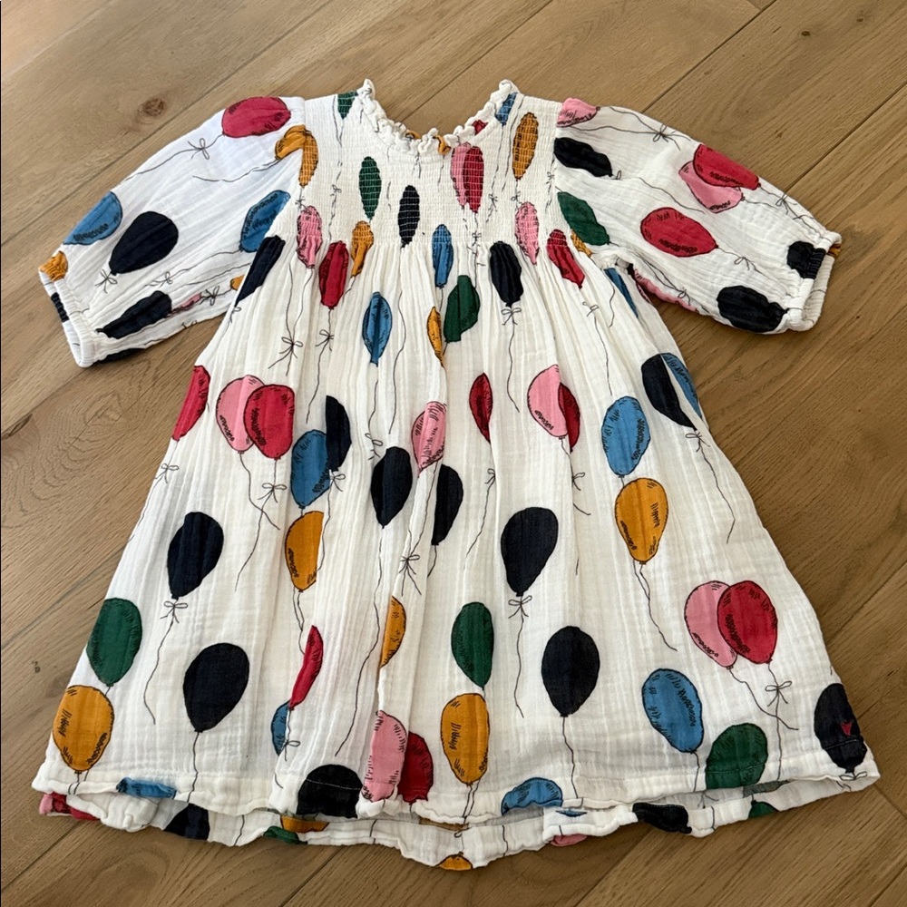 Pink Chicken balloon print dress